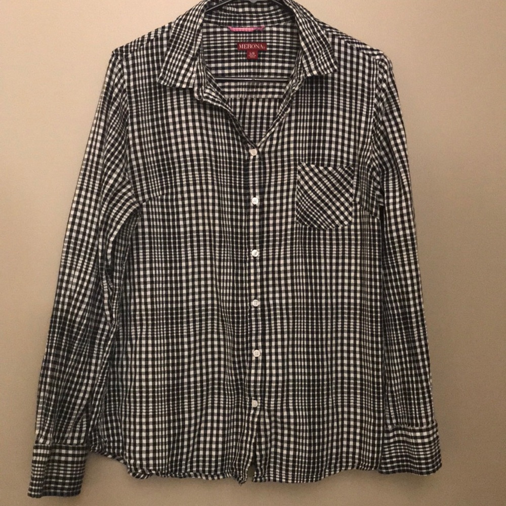 Black plaid shirt